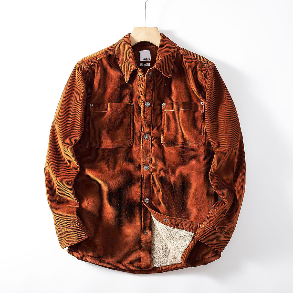 Ashore men's a rustic, burnt orange corduroy shirt