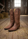 Ashore Western Shop Warm Khaki-brown Suede Cowgirl Boots