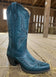 Ashore Green Leather Cowgirl Boots