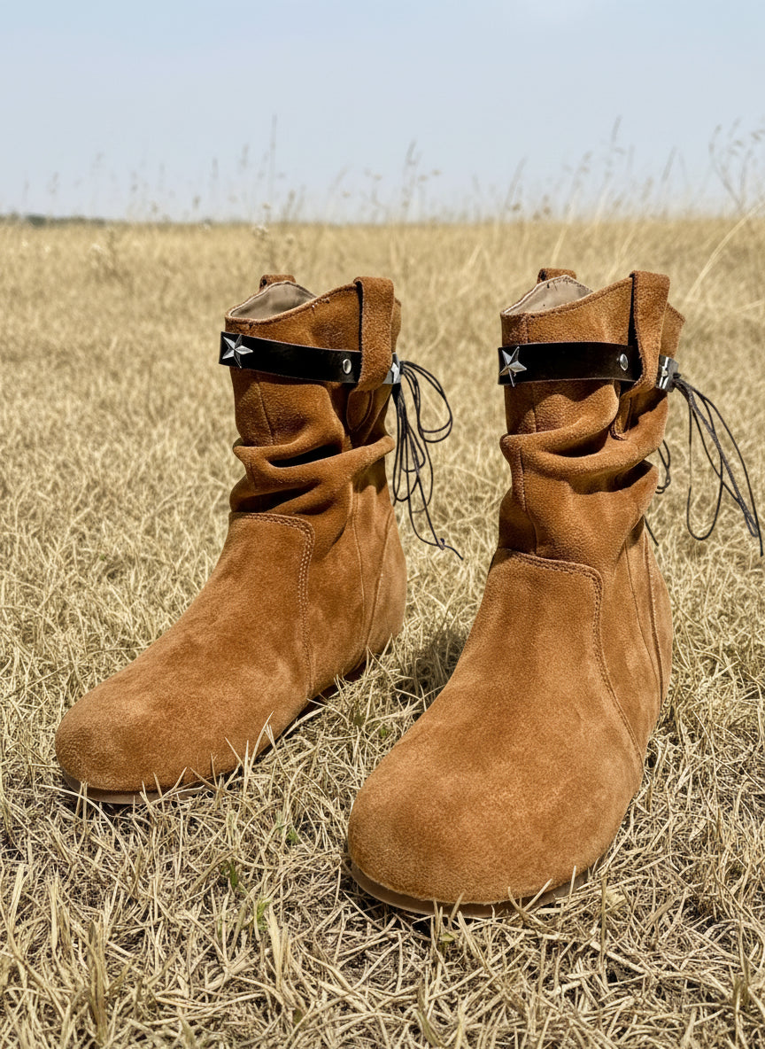 Relax and Comfort Women Slip on Moccasin Boots with Western-inspired charm