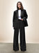 Modern Women Trendy Loose Wide Shoulder Lt. Weight Suit Sets Wide Blazer Top + Comfortable Loose Dress Pant