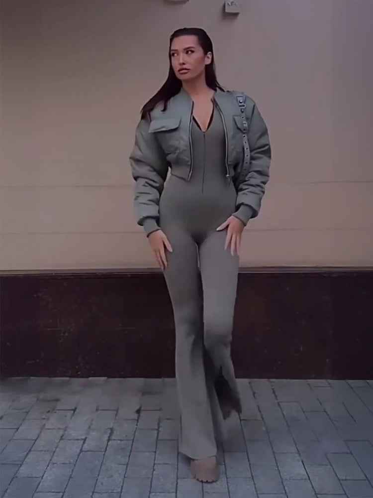 Modern_Women_Two-Piece_Set_Flare_Pant_Jumpsuit_with_Short_Bubble_Vest_Aviator_Jackets-grey