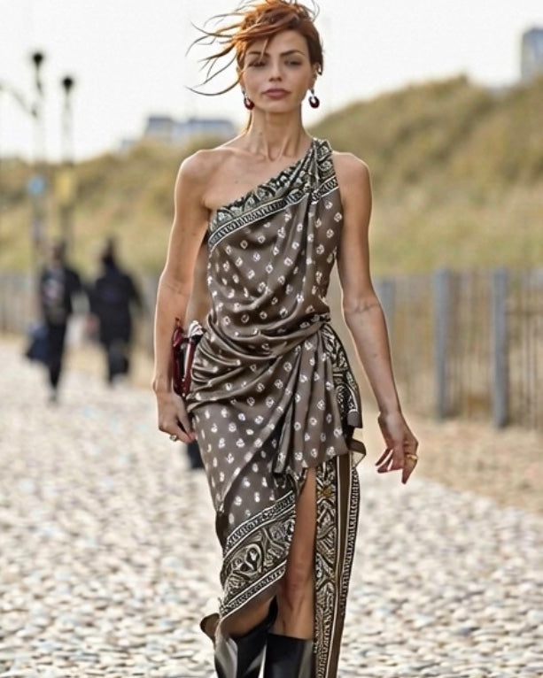 Paisley_Print_Asymmetric_Dress_with_uneven_hem_Ashore_Design