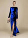 Ashore Shop Velvet Boat Neck Long Sleeve Evening Dress