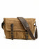 Rugged durability unisex canvas crossbody bag combines
