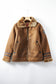 Ashore Men's Dark brown and Khaki faux Shearling Winter Jackets