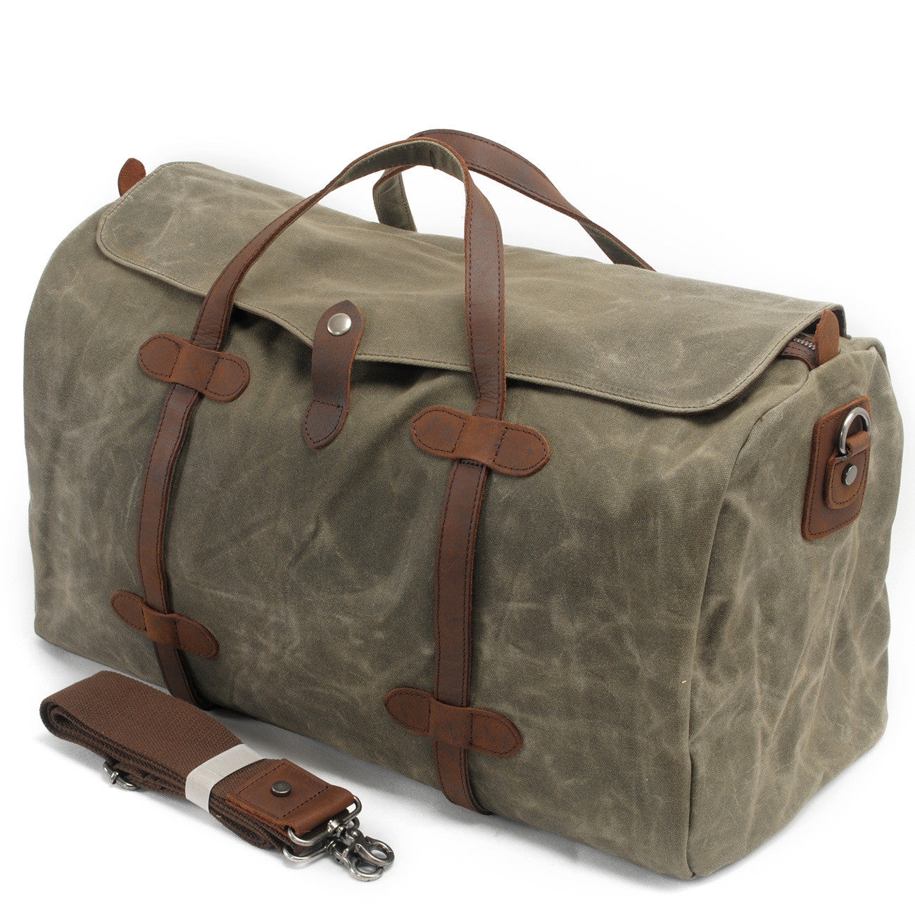 Durable waxed canvas travel bag Men/Women Large-capacity workwear travel bag camping Bags