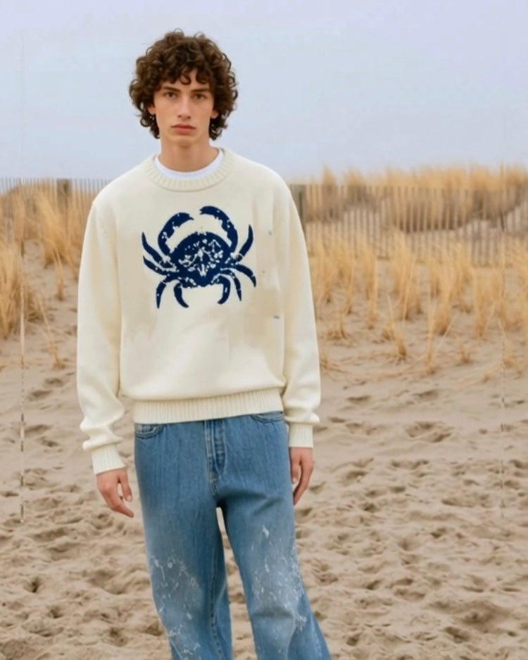 The_Ocean_Life_Ashore_Unisex_Crab_Jacquard_Sweater_Jumpers-9