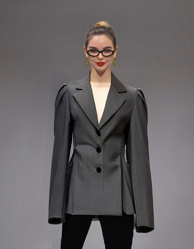 Trending_Silhouette_Grey_Suit_Blazer_Top