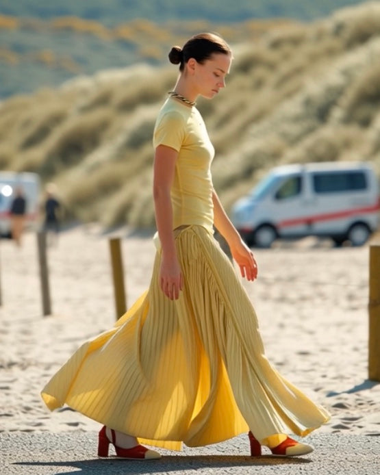 Tshirt_Pleated_Satin_Maxi_Dress_Ashore_Design-3
