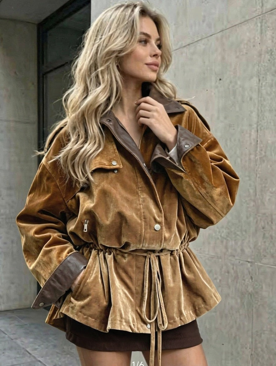 Velvet_Trench_Coat_ASHORE_Golden_Velvet_Utility_Windbreaker_Coat-3