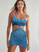 ASHORE Mermaid Knit Sweater Cover Ups Summer Beach See Though Mini Dresses