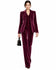 Women's Elegant 3 Piece Velvet  Suit Sets Single Breasted Point Collar for Prom Pants Sets