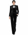 Women's Elegant 3 Piece Velvet  Suit Sets Single Breasted Point Collar for Prom Pants Sets