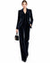 Women's Elegant 3 Piece Velvet  Suit Sets Single Breasted Point Collar for Prom Pants Sets