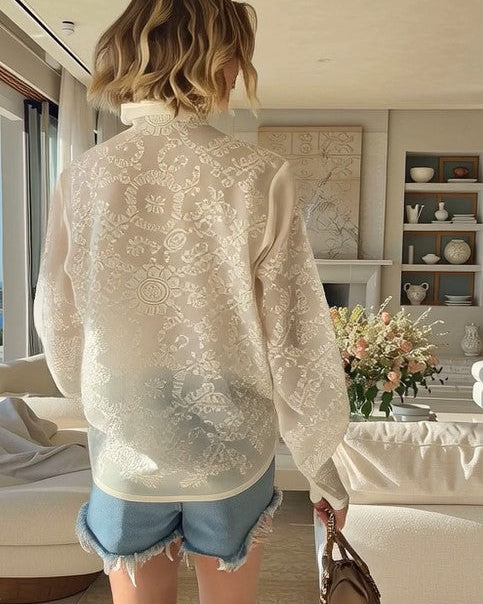 Women_3D_Raised_Jacquard_Knitted_Tops_Blouse_with_curl_edge-3