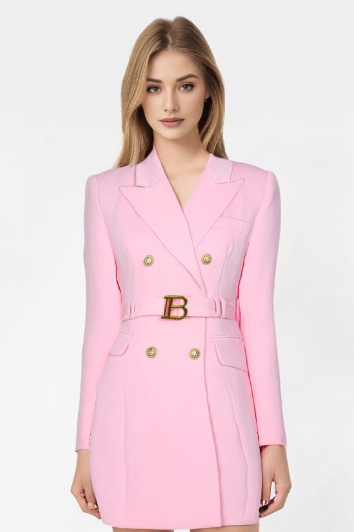 Women_bright_colors_double_breasted_suit_dress_long_sleeve_for_formal_occasions-pink-a