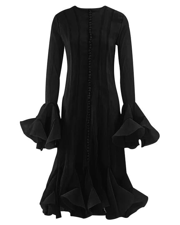 Women_long_sleeve_layered_ruffled_hem_short_and_long_dresses-9