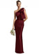 Ashore Shop Elegant One Shoulder Satin Mermaid Formal Dress