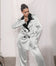 Tailor Suite Women's Loose Satin Double-breasted Two-piece Pant Suit