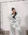 Tailor Suite Women's Loose Satin Double-breasted Two-piece Pant Suit