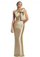 Ashore Shop Elegant One Shoulder Satin Mermaid Formal Dress
