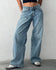 5 Grade Standard Washed Jeans Summer Jeans Ashore Washed  Wide Leg Jeans