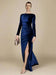 Ashore Shop Velvet Boat Neck Long Sleeve Evening Dress