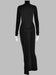 Ashore Womens Trendy Loose Modern Long Coat and Maxi Dress Outfit Sets Black Dress / S (US Size 4)