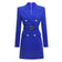 Women bright colors double breasted suit dress long sleeve  for formal occasions