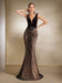 Mermaid Women Evening Dress Elegant Black Long Luxury Evening Gown