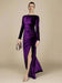 Ashore Shop Velvet Boat Neck Long Sleeve Evening Dress