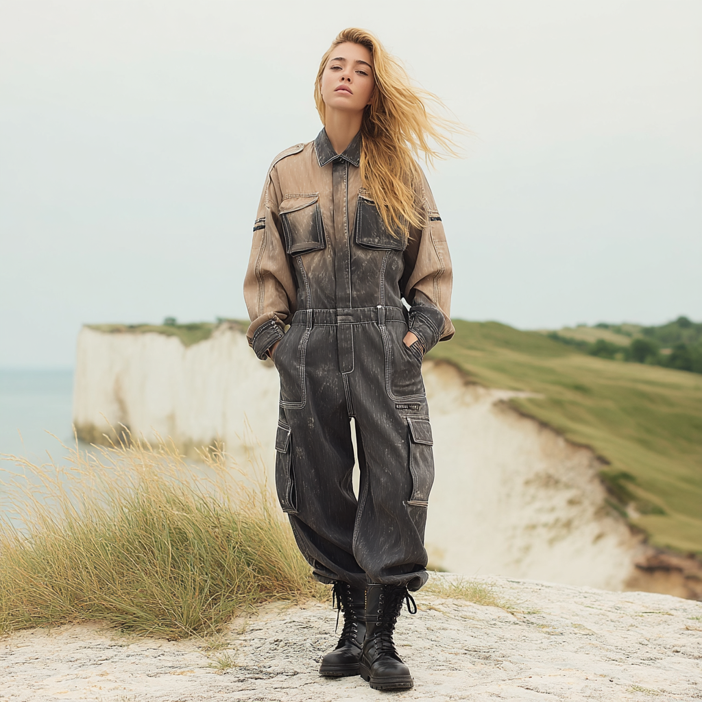 Sun Tan Series Designer contrast Washed Effect Satin Jumpsuits