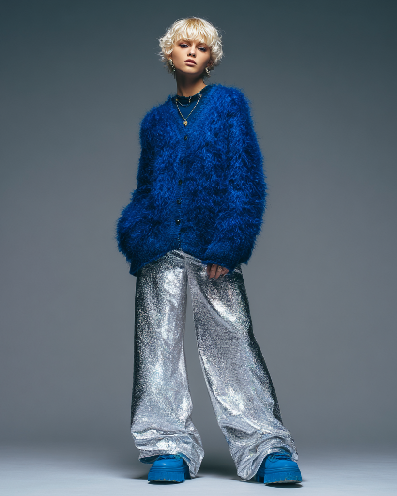 sAshore_Mohair_Fur_Royal_Loose_fit_Cardigans