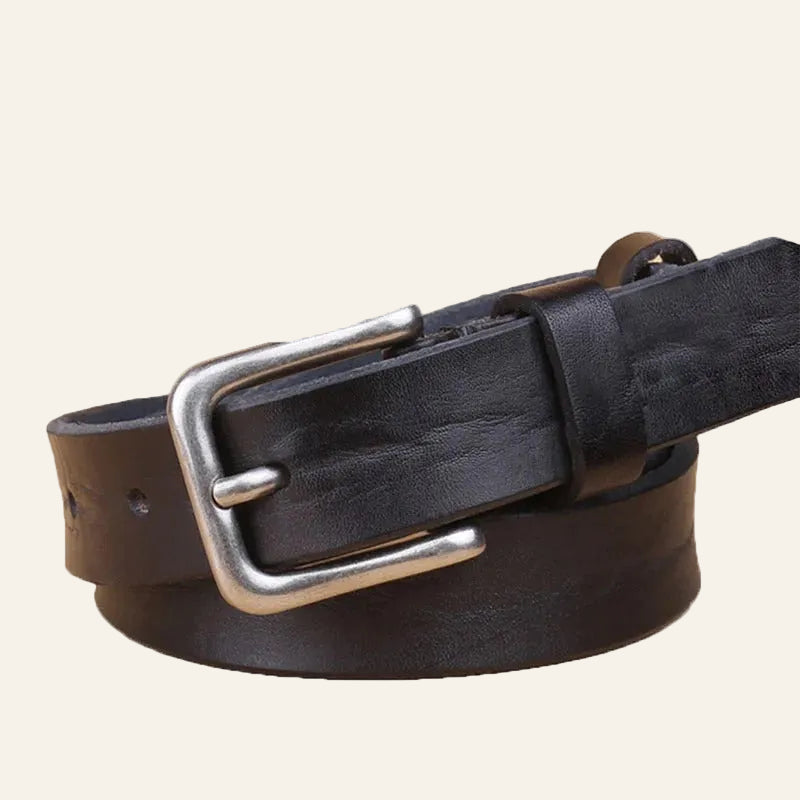 Ashore shop Thin Belts for Women Unisex Genuine Long Leather Belt