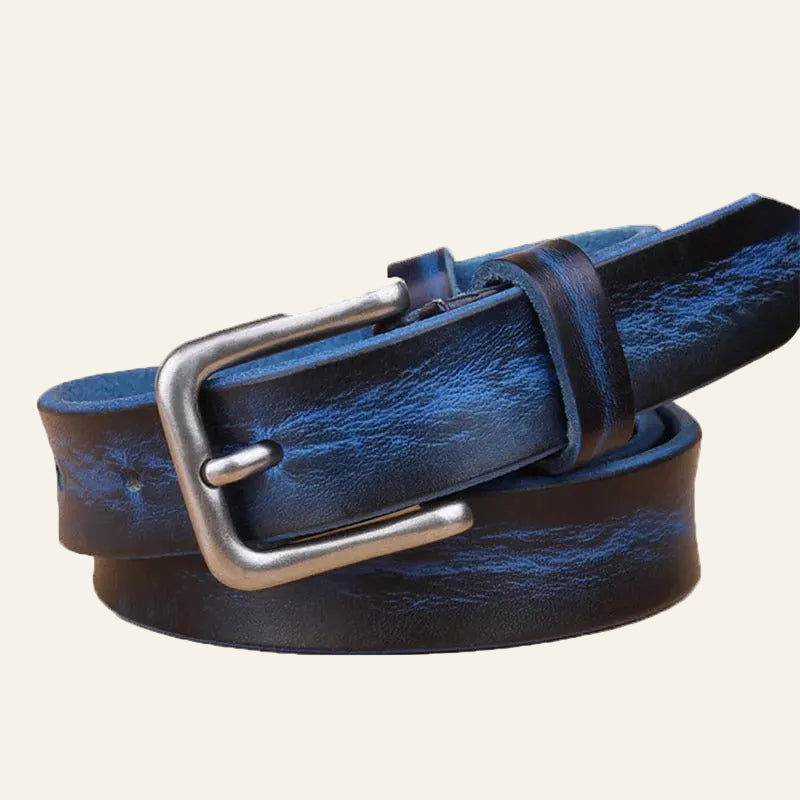 Ashore shop Thin Belts for Women Unisex Genuine Long Leather Belt