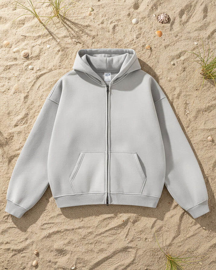 Women’s Ashore Sand Washed Full Zipper Oversized Hoodie Sweatshirts