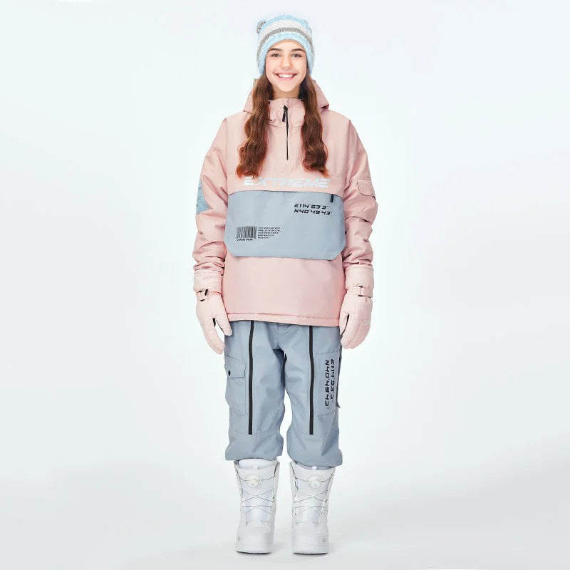 Ashore Ski Shop Hooded Color Block Winter Ski Wear