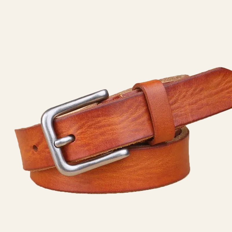 Ashore shop Thin Belts for Women Unisex Genuine Long Leather Belt