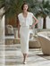 Ashore® Designer White Knitted Matching Dress and Cardigan Sets