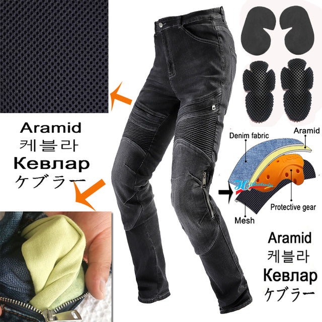 2022 Men Motorcycle Pants Aramid Motorcycle Jeans Active Sport Protective Gear