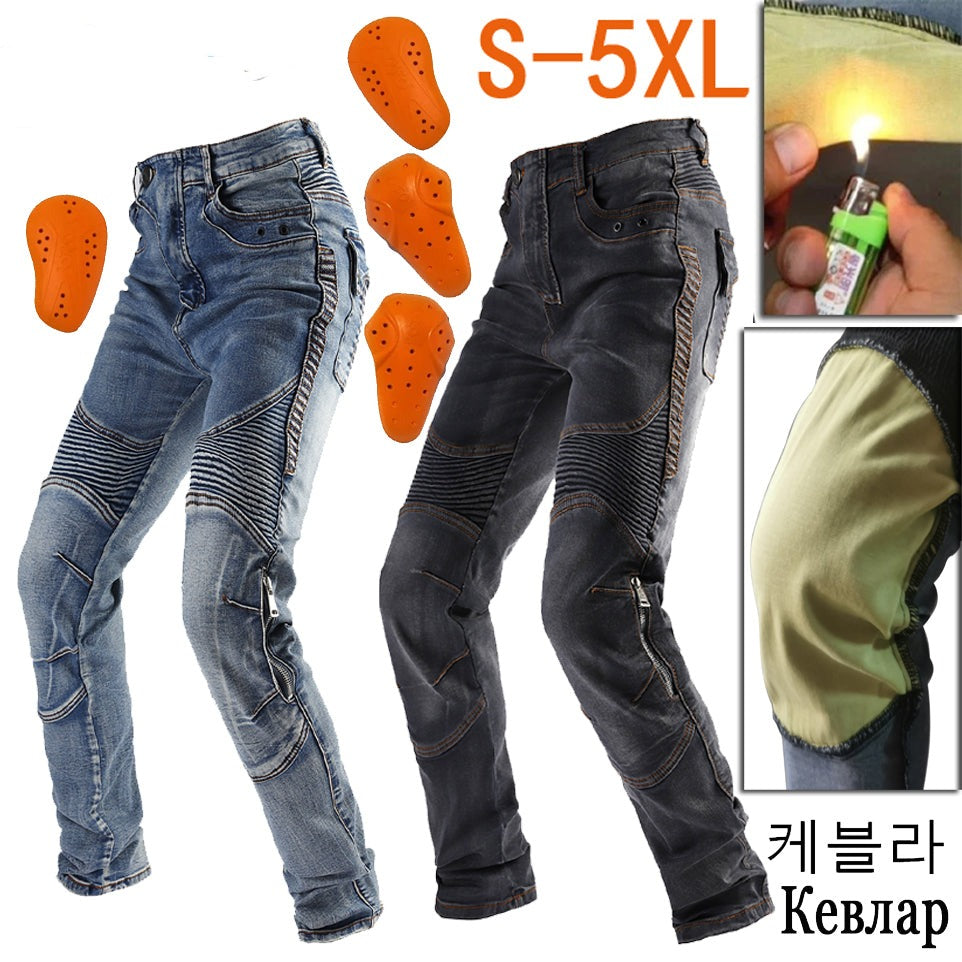 2022 Men Motorcycle Pants Aramid Motorcycle Jeans Active Sport Protective Gear