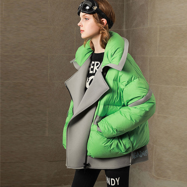 2023 Winter Jacket Women Parkas Ski Loose White Duck Down Coat