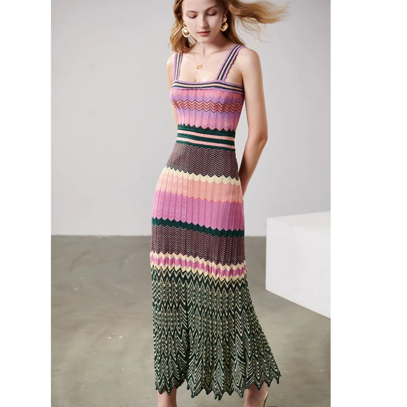 2024_Ashore_Boutique_Lt_Luxury_Silk_Filament_Knitted_Dress_New_Women-3