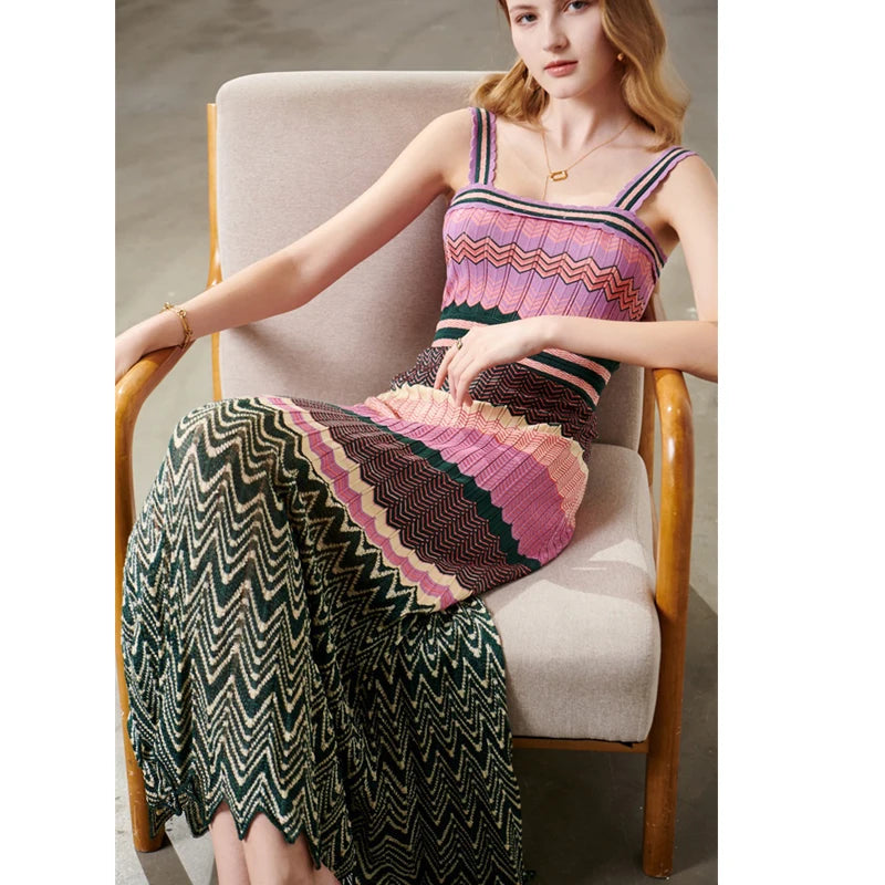 2024_Ashore_Boutique_Lt_Luxury_Silk_Filament_Knitted_Dress_New_Women-5