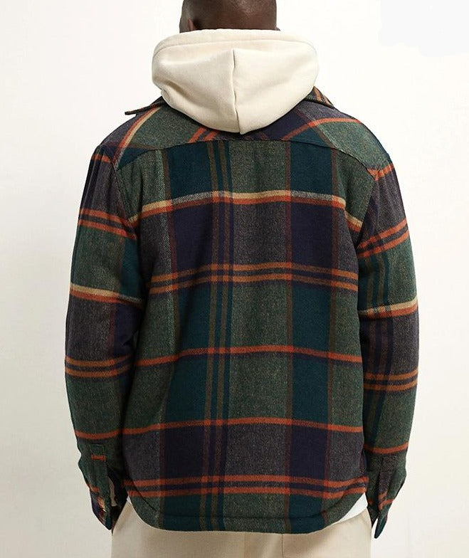 2020 Hotsale Mens Plaid Shirt Jacket Warm Winter Coat