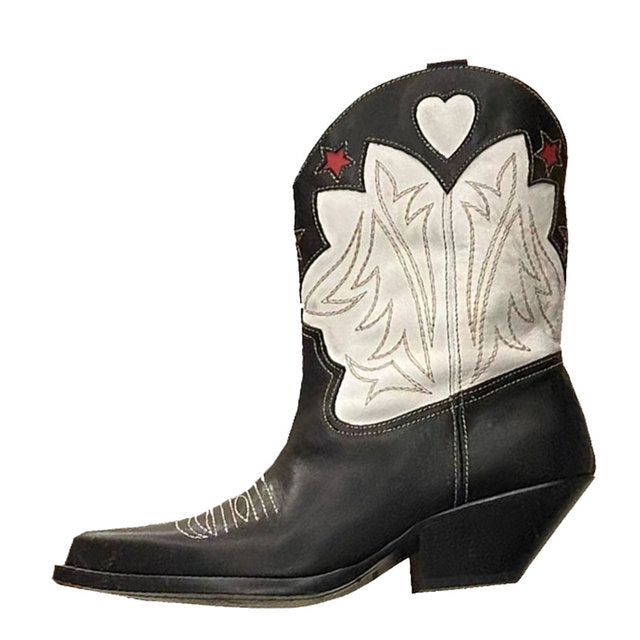High Quality Western Cowgirl Boots Pointed Toe Short Boot