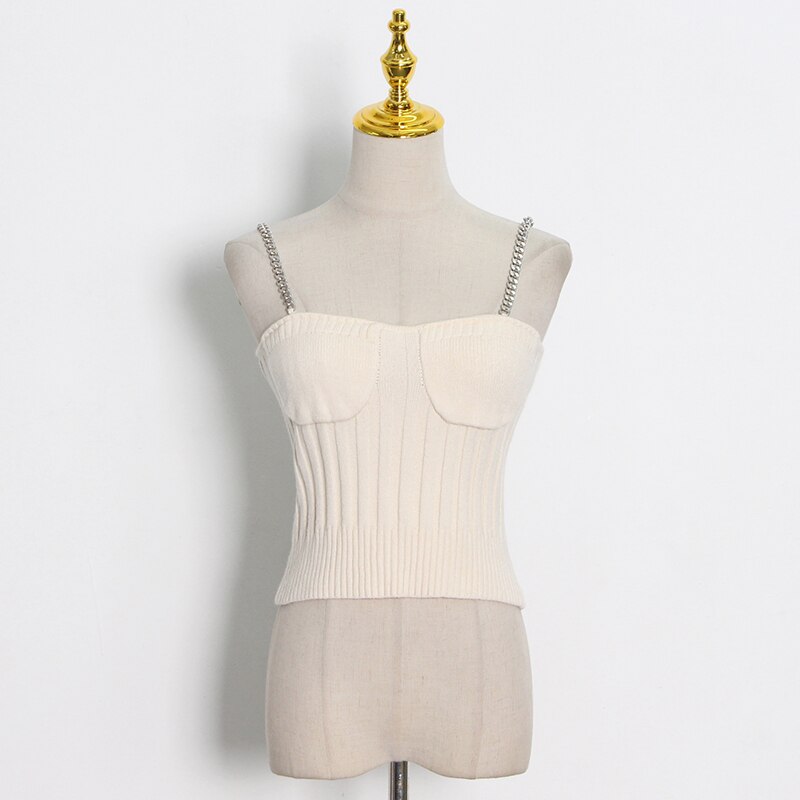 ASHORESHOP-Casual-Knitted-Women-s-Suit-Square-Collar-Sleeveless-Top-TWO-PIECE-SETS
