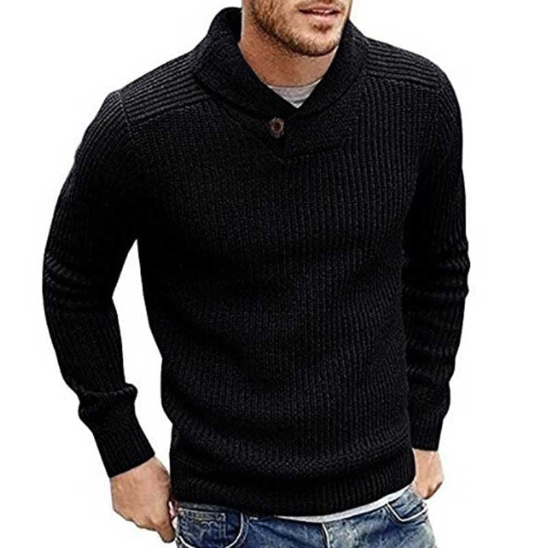 Mens Sweater Men Clothing Men tops Mens Fall 2019 Clothing ASHORESHOP 2019 Fall Cowl neck knitted men sweater pullover cable swea