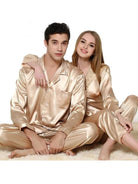 Couple Pajamas Golden Couple Spring Autumn Mens Ladies Long Sleeve Pajamas Golden Couple